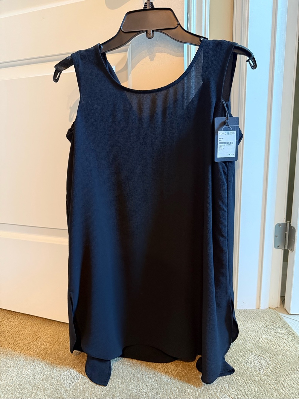 Nordstrom Gibson Look Black Sleeveless Tank Top Size S NWT